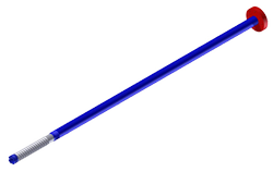 Eduction Tube with Single Flange 4 inch,  3 1/2 inch diameter pipe, 110 inches long