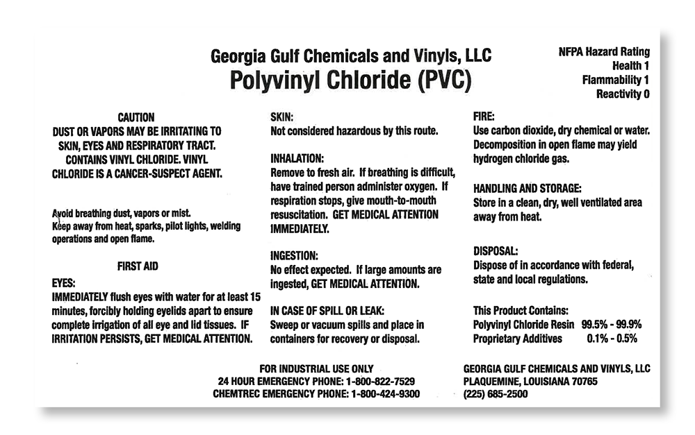 Decal GA Gulf Polyvinyl Chloride