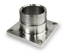4 inch Bottom Outlet Nozzle, Stainless Steel, 9 or 9-1/2 inch Bolt Circle