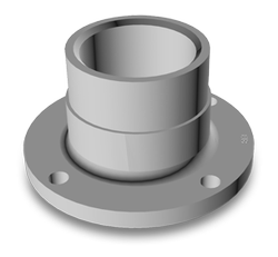 4 inch Bottom Outlet Nozzle, Stainless Steel, 7-3/4 inch Bolt Circle