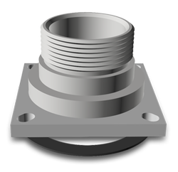 4 inch Bottom Outlet Nozzle, Carbon Steel, 9 or 9-1/2 inch Bolt Circle, with Black EPDM Gasket