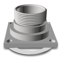 4 inch Bottom Outlet Nozzle, Stainless Steel, 9 or 9-1/2 inch Bolt Circle, with White FDA Neoprene Gasket