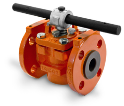 Plug Valve 1 inch Flanged, Wrench Operator