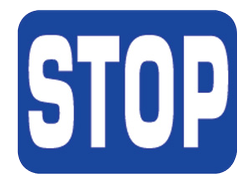 Stop Sign Plate, Blue