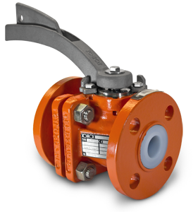 Ball Valve 2 inch Flanged, Locking Lever