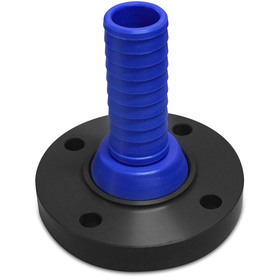 Reducing Flanged Hose Barb 3 inch X 2 inch