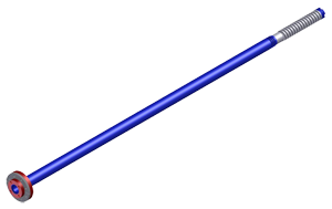 Eduction Tube with Reducing Flange, 4 inch x 2 inch, 3 1/2 inch diameter pipe, 110 inches long