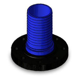Flanged Hose Barb 4 inch