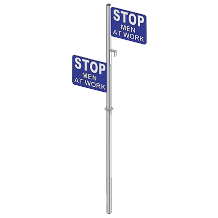 Locomotive Handrail Blue Flag Holder